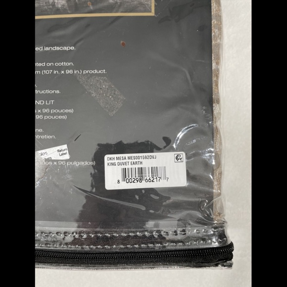 NIB $500 Donna Karan Mesa Collection King Duvet Cover in Earth - Picture 6 of 13